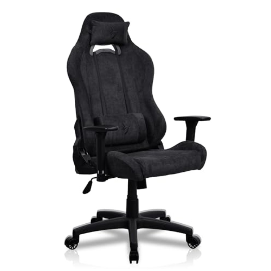Ergonomic Office Chair - 自宅のオフィスで使用できるゲーミングチェア。高級PUレザーを使用し、色は黒。人間工学に基づいた腰部サポートと、3Dで調整可能なアームレストを備えています。