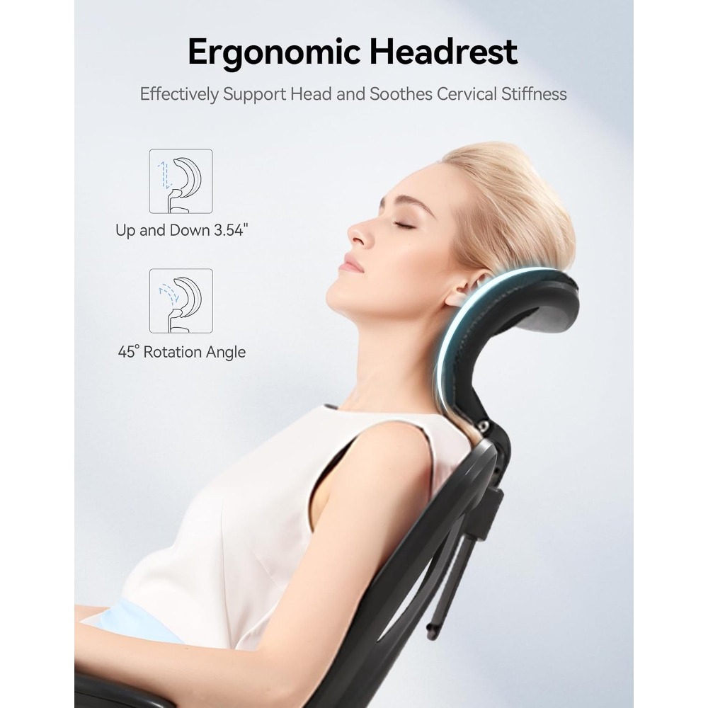 人間工学に基づいたメッシュデスクチェア、調節可能なランバーサ - Ergonomic Office Chair のレビューと価格