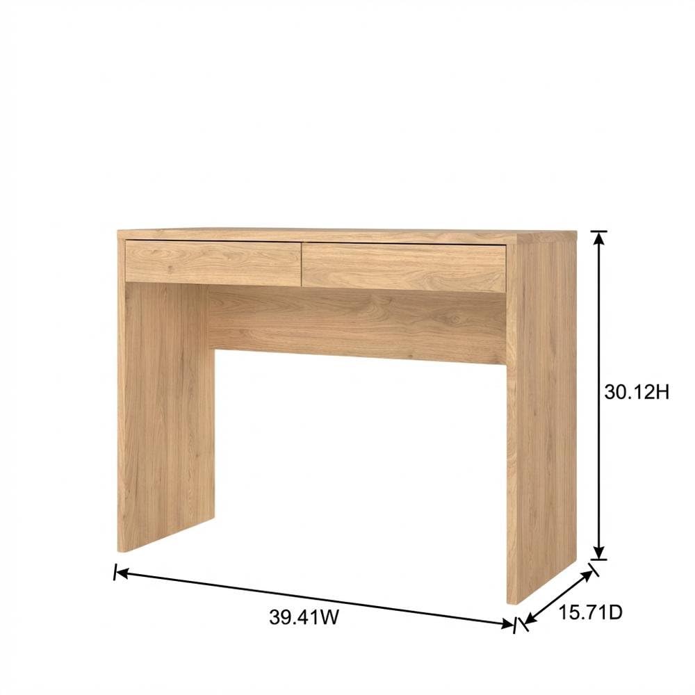 引き出し付きの茶色い木製デスク。家庭用オフィスや寝室での作業 - Home Office Work Table のレビューと価格
