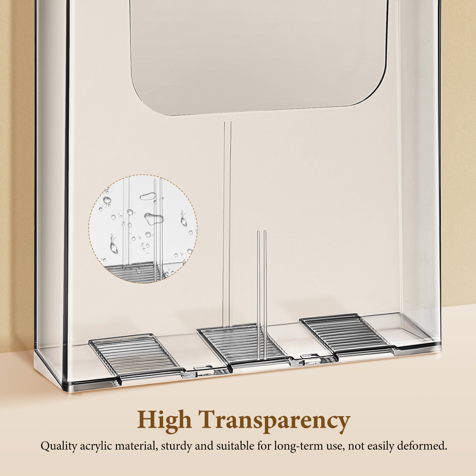 4個入り アクリル製 壁掛け式 パンフレットホルダー 透明  - Document Holder Stand のレビューと価格