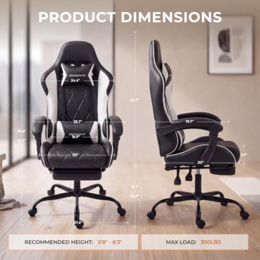 フットレスト付きゲーミングチェア。人間工学に基づいたデザイン - Ergonomic Office Chair のレビューと価格