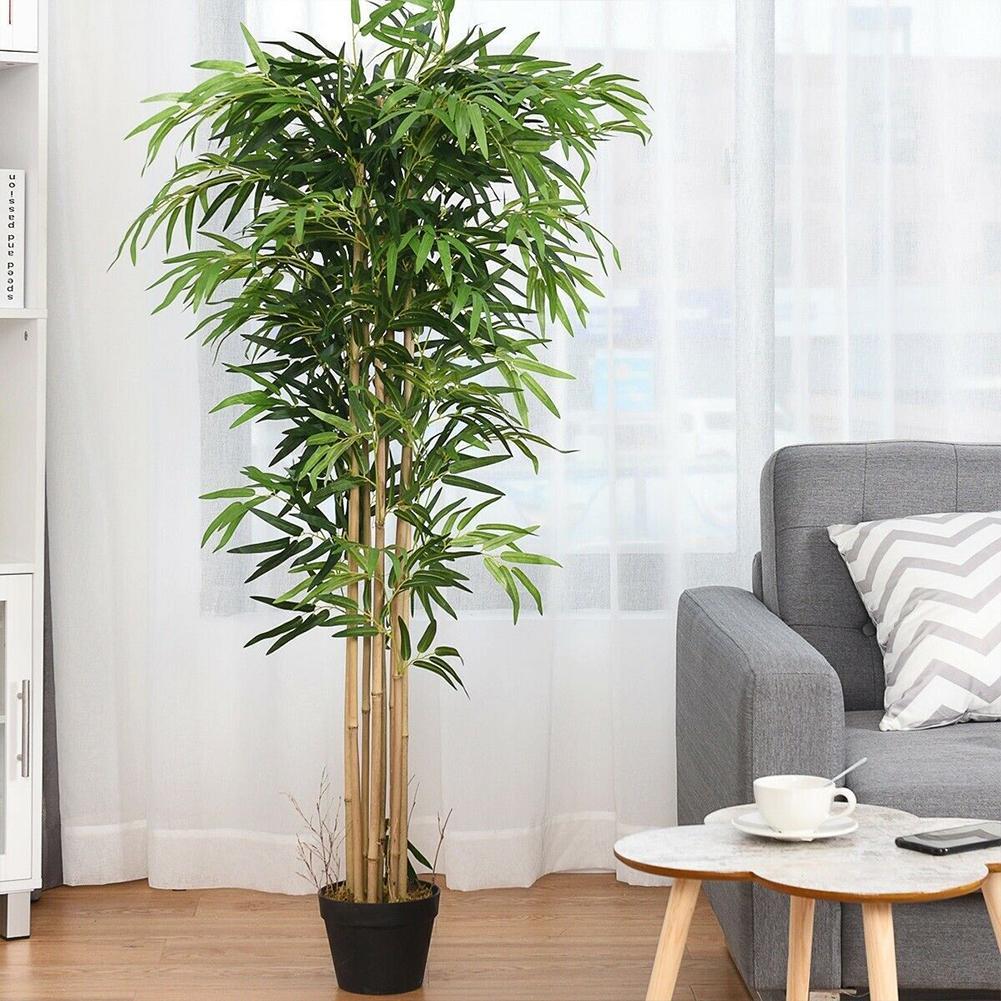 10 個人工緑の竹の葉フェイクグリーン植物シミュレーション緑 - Home Office Layout のレビューと価格
