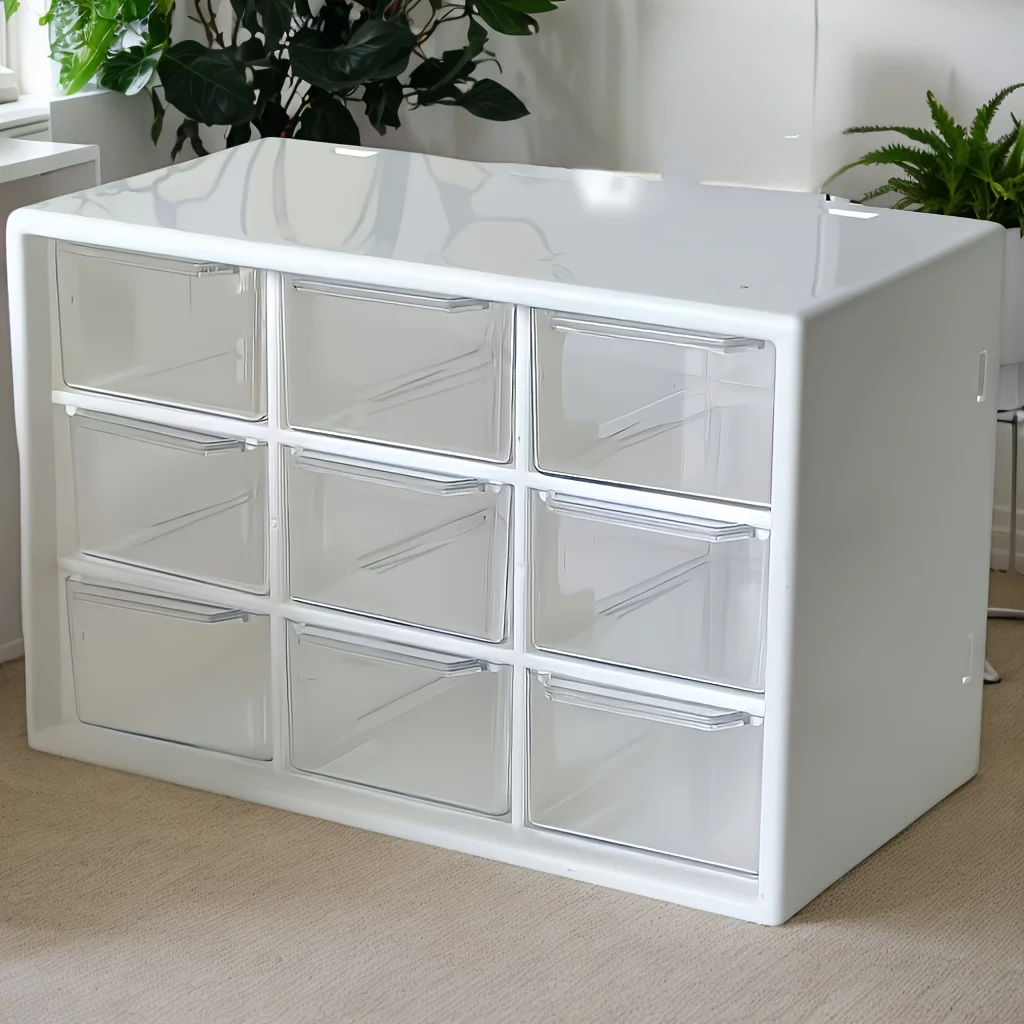 ビーズ材料収納ボックス。 9グリッド引き出し式収納ボックスは - Home Office Work Table のレビューと価格