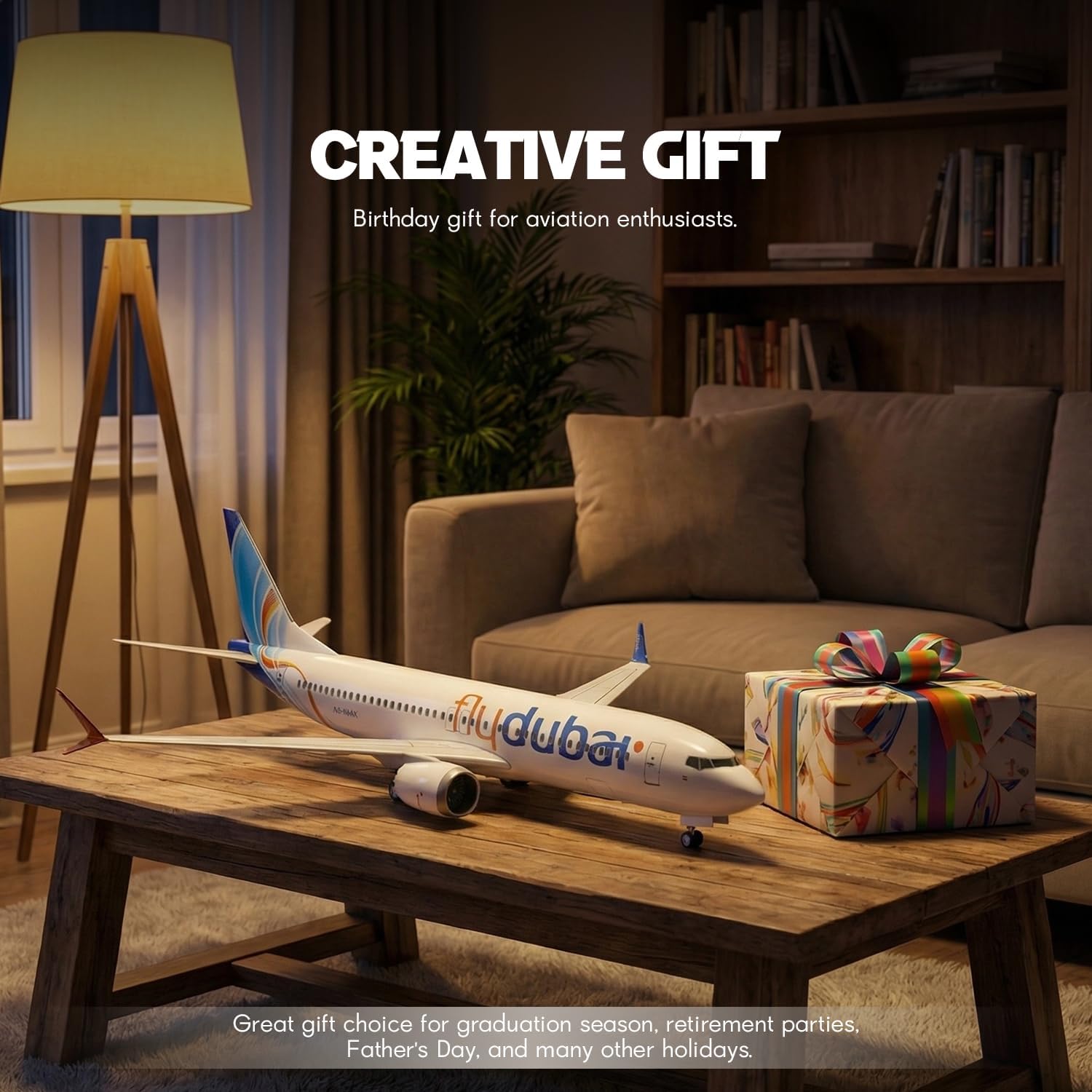 1/85 スケール ドバイ B737 樹脂ダイキャスト飛行機 - Home Office Dubai のレビューと価格