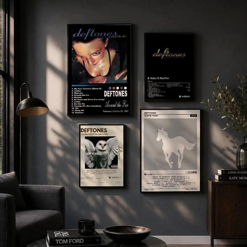 レトロな雰囲気のバンドをテーマにした壁飾り。D-Defton - Home Office Room Inspiration のレビューと価格