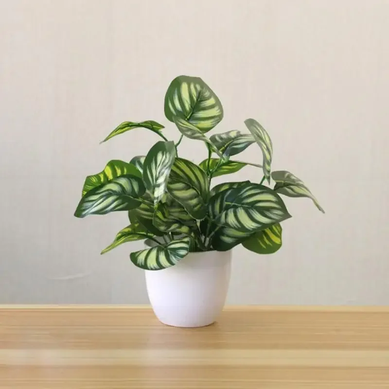 人工観葉植物、盆栽、造花、家庭用装飾品、植木鉢、オフィス装飾 - Home Office Layout のレビューと価格